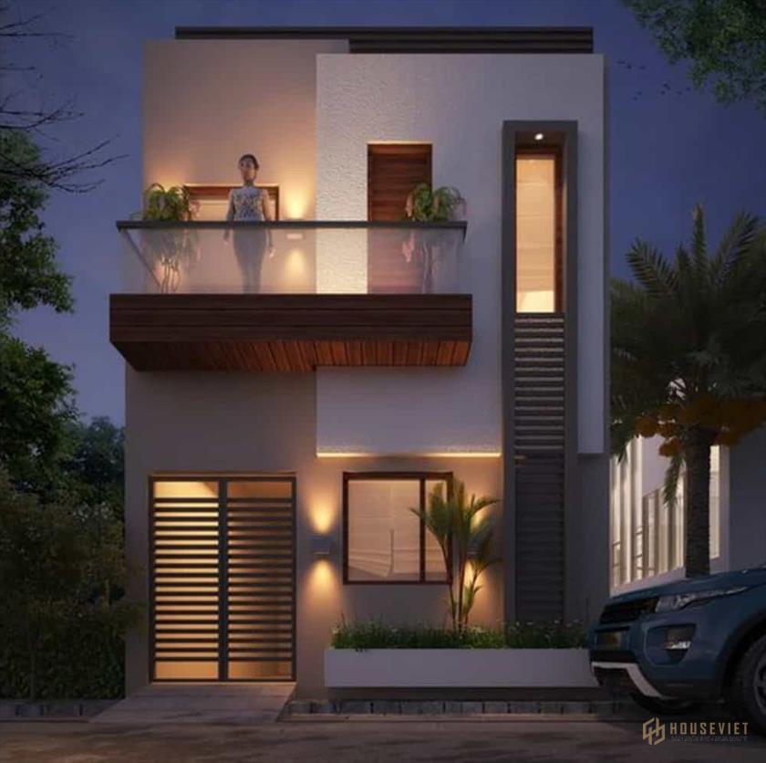 Mẫu thiết kế nhà ống đẹp 50m2 2 tầng Mẫu thiết kế nhà ống đẹp 50m2 2 tầng