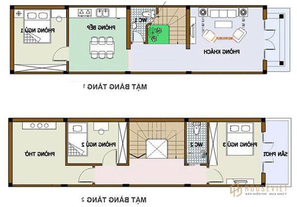 Mặt bằng nhà 50m2