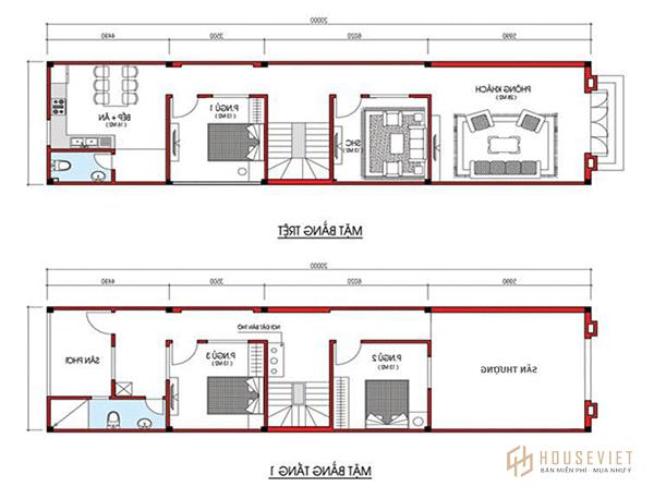 Bản vẽ nhà 2 tầng