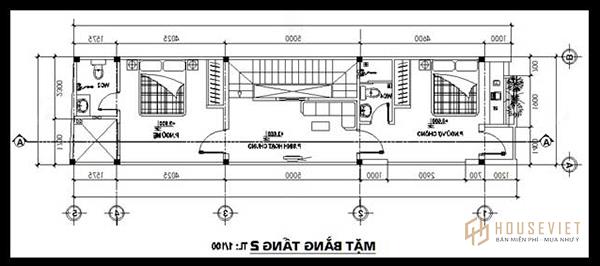 Bản vẽ thiết kế nhà 50m2 tầng 2 chi tiết và khoa học