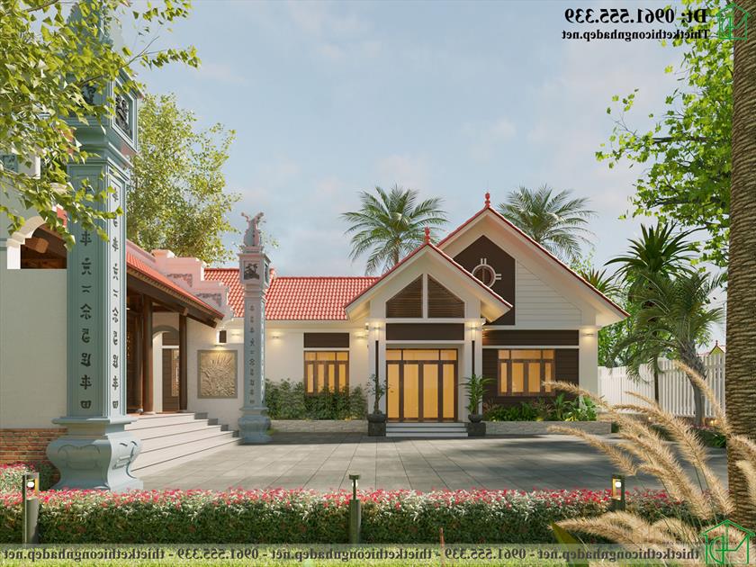 Mẫu nhà thờ họ đẹp hiện đại NDNTH21