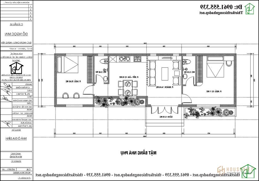 Sơ đồ mặt bằng nhà xây dựng NDNTH21