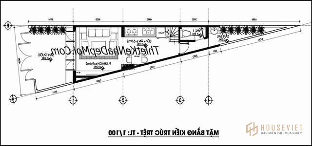Cách thiết kế nhà hình tam giác