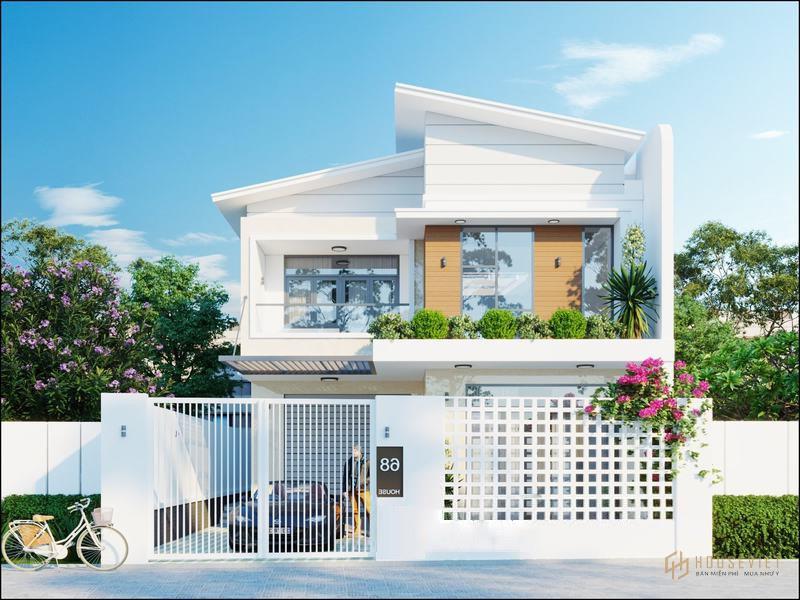Mẫu nhà 2 tầng 8x15m