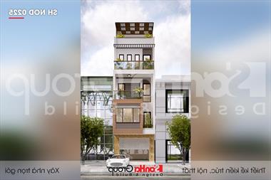 Mẫu thiết kế nhà ống 4 tầng đẹp hiện đại và công năng tại Hải Phòng - SH NOD 0225