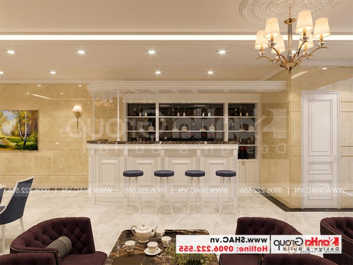 Thiết kế cải tạo khách sạn tân cổ điển 3 sao tại Sài Gòn - SH KS 0087 7 Không gian bên trong quán ngay tại tầng 1 của khách sạn 3 sao