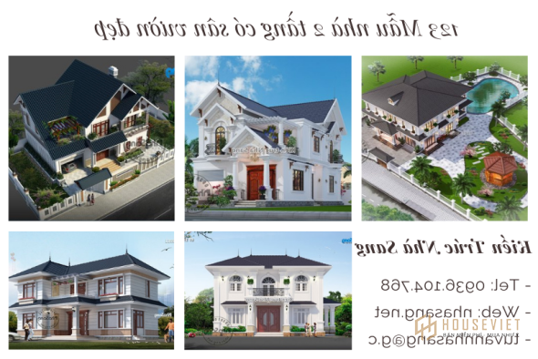 123+ Siêu phẩm nhà 2 tầng có sân vườn phong thủy đẹp tuyệt mỹ