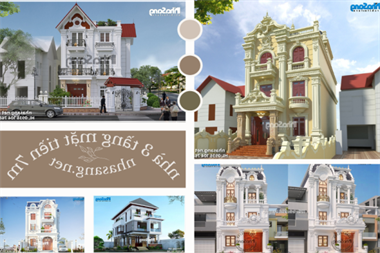 Bỏ túi 22 mẫu nhà 3 tầng mặt tiền 7m đẹp xuất sắc tỉ lệ vàng hoàn hảo