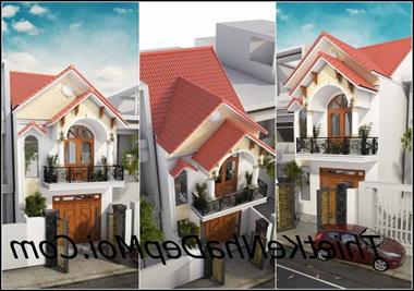 Những kiểu nhà đẹp 5x20m 1 trệt 1 lầu có 3 đến 4 phòng ngủ mái thái 2022