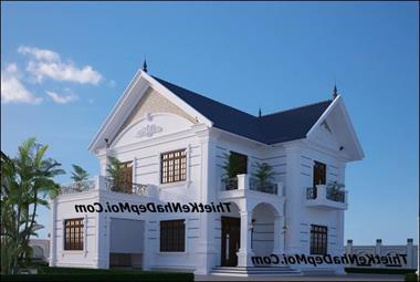 Mẫu biệt thự đẹp hiện đại 2 tầng 4 phòng ngủ có gara anh Quý