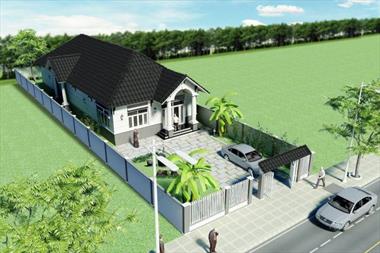 6 Mẫu Nhà Cấp 4 Mái Thái Ở Miền Quê 8x20m Có Mái Ngói Đẹp, Ai Cũng Thích