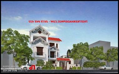 Mẫu biệt thự 3 tầng đẹp 12×15 hiện đại mặt tiền của Bs Sơn