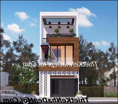 Mẫu nhà ống 2,5 tầng mái thái đẹp 2021 của anh Lùng