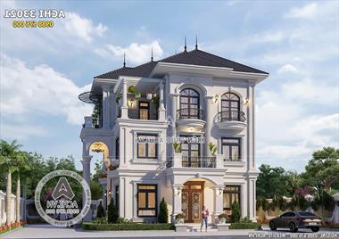 Mẫu thiết kế biệt thự 3 tầng tân cổ điển đẹp - Mã số: ACHI 33021