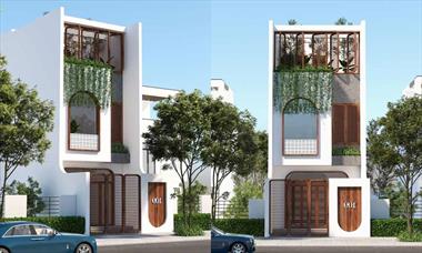 Nhà phố 3 tầng hiện đại với thiết kế ấn tượng, nội thất sang trọng, tiện nghi