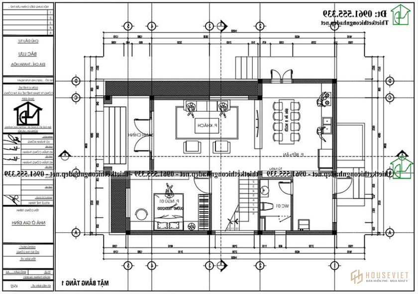 Mẫu Biệt Thự 2 Tầng Mái Nhật 8x14m Tại Thanh Hóa Ndbt2t138