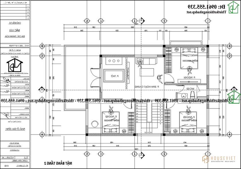 Mẫu Biệt Thự 2 Tầng Mái Nhật 8x14m Tại Thanh Hóa Ndbt2t138
