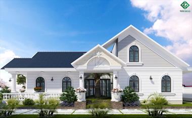 Mẫu Biệt Thự 1 Mái Hiện Đại BT 24