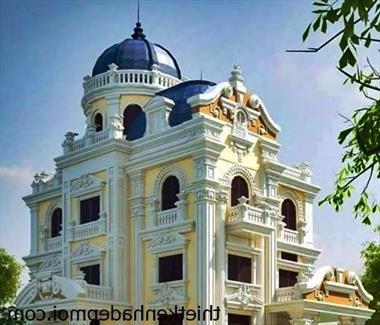 Biệt thự kiểu lâu đài Pháp châu âu đẹp tráng lệ chú Trường Hải Phòng năm ngoái