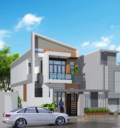 Mẫu thiết kế nhà ống 2 tầng mặt tiền 7m hiện đại.  rộng