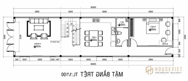 Bản vẽ mặt bằng nhà 2 tầng hiện đại
