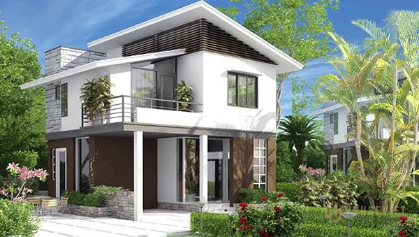 Mẫu nhà 2 tầng 4 phòng ngủ đẹp gần gũi với thiên nhiên