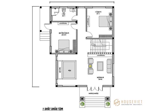 Nhà 2 tầng 4 phòng ngủ 80m2