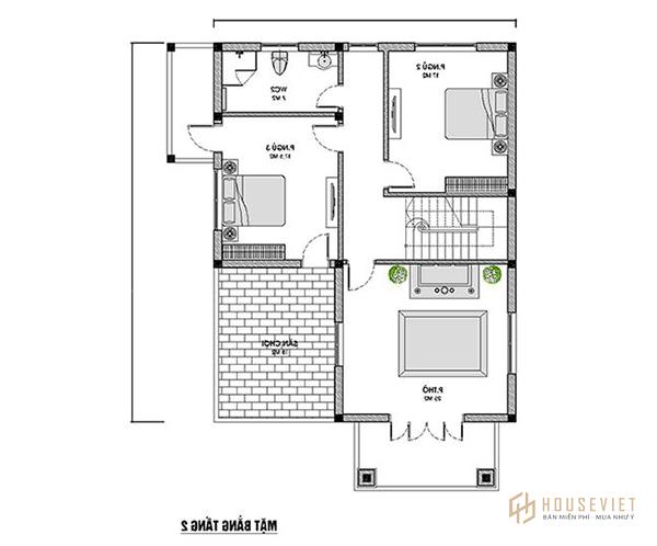 Nhà 2 tầng 4 phòng ngủ 80m2
