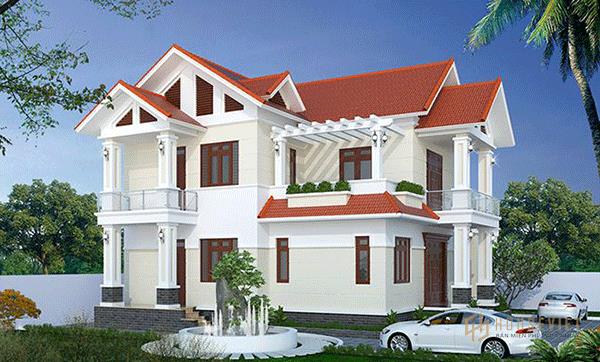 Mẫu thiết kế nhà 2 tầng 4 phòng ngủ 80m2