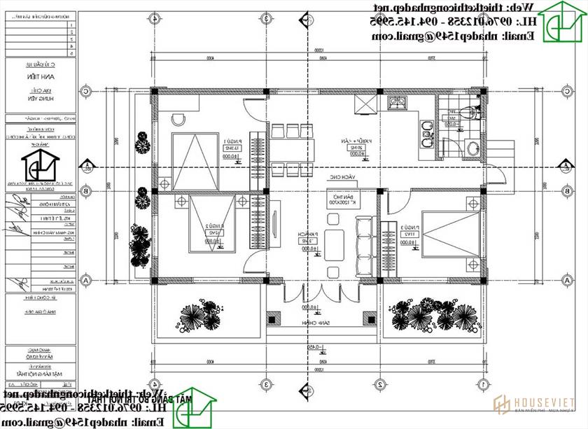 Mẫu nhà cấp 4 7x12m NDNC499