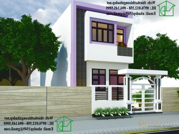 Nhà phố 2 tầng có gác lửng 5x12m