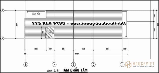 Bản vẽ xây nhà 5x17