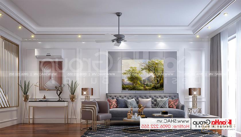 10 thiết kế phòng khách sang trọng và đẳng cấp trong nhà phố tân cổ điển SH NOP 0216