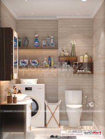 Gợi ý bày trí nội thất WC của thiết kế nhà ống diện tích 72m2 tại Hải Dương. 