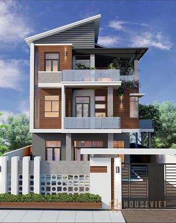 Mẫu nhà ống mái thái mặt tiền 6m.  mặt tiền Mẫu nhà ống mái thái mặt tiền 6m.  mặt tiền
