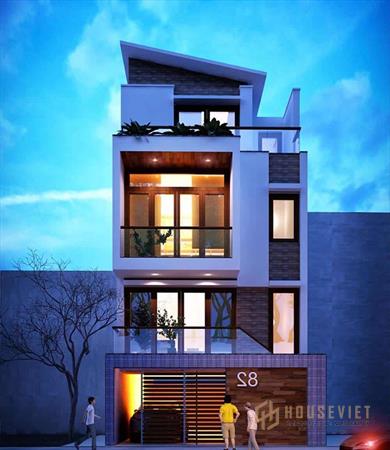 Mẫu thiết kế nhà mặt tiền 6m có giếng trời.