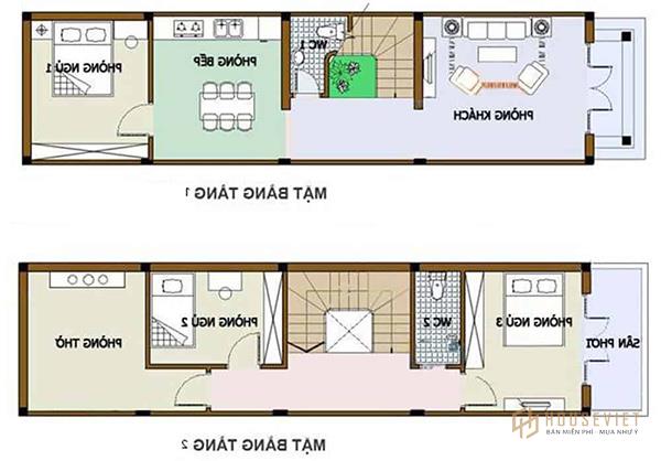 Bản vẽ thiết kế nhà 2 tầng 3 phòng ngủ 80m2 chi tiết và ấn tượng