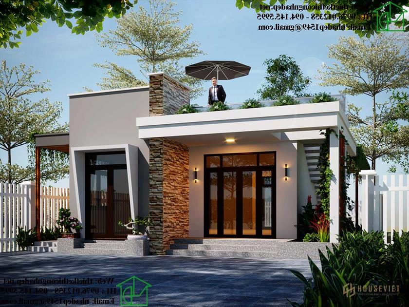 Mẫu nhà cấp 4 8x15m NDNC4100