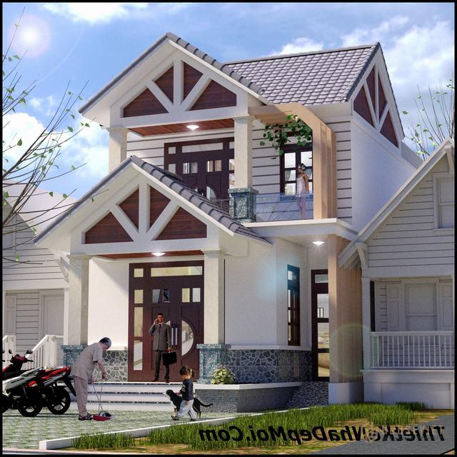 Nhà mặt tiền 7m 2 tang
