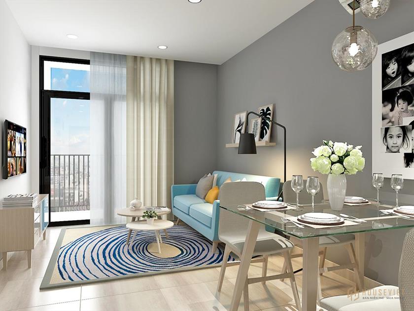 thiết kế đèn trang trí phòng khách chung cư