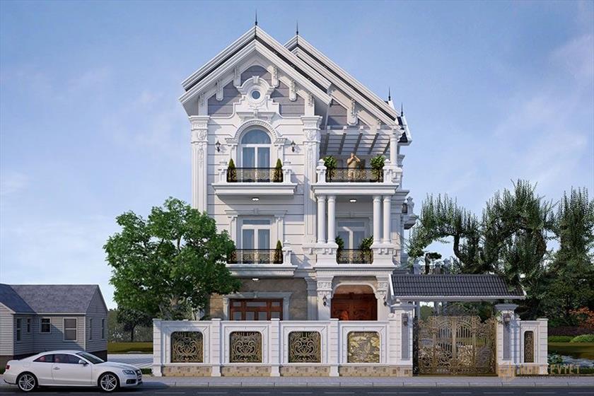 Mẫu biệt thự 3 tầng 2 mặt tiền