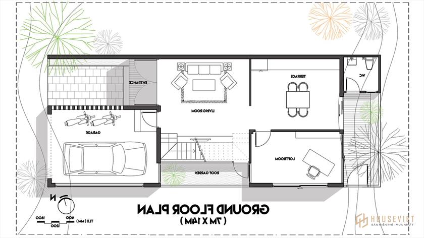 Mẫu biệt thự 3 tầng 2 mặt tiền