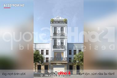Mẫu thiết kế nhà tân cổ điển thông minh kết hợp kinh doanh 5 tầng tại Lạng Sơn - SH NOP 0214