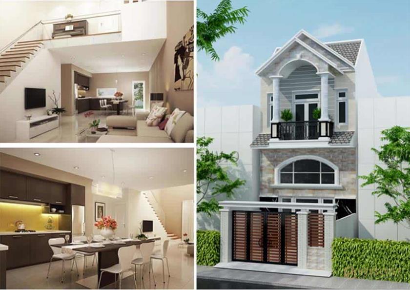 Nhà hiện đại có gác lửng Nhà hiện đại có gác lửng