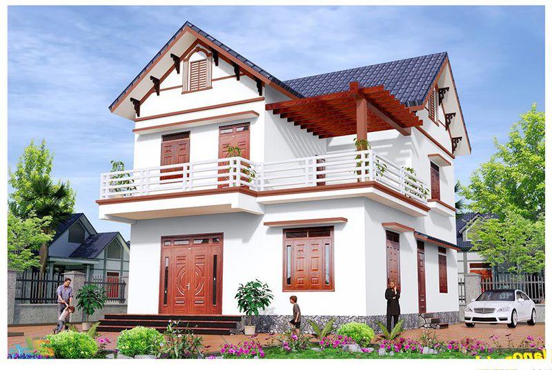 màu sơn đẹp cho nhà 2 tầng