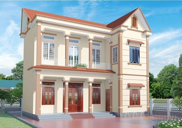 màu sơn đẹp cho nhà 2 tầng