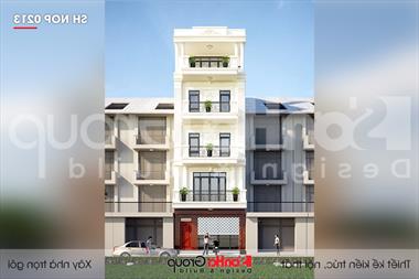 Nhà ống 5 tầng hiện đại kết hợp kinh doanh thiết kế khoa học tại Quảng Ninh - SH NOP 0213