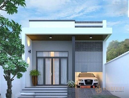 80m2.  thiết kế nhà ống một tầng
