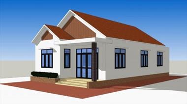 Bản vẽ nhà cấp 4 mái tôn 7,5x17m NDNC4191 đơn giản mà ấn tượng