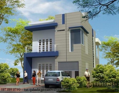 Mẫu thiết kế nhà phố 2 tầng 7,6x16m